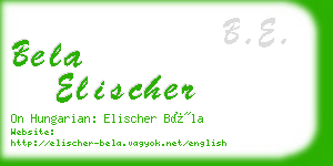 bela elischer business card